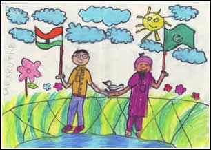 Neighbors holding hands