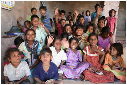 One of the many small classrooms in Gujarat we visited.