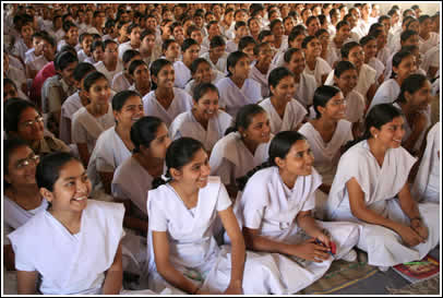 One of many all-girls schools we visited in Gujarat.